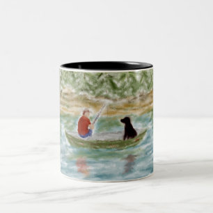 Fischen-Freund-Tasse Zweifarbige Tasse