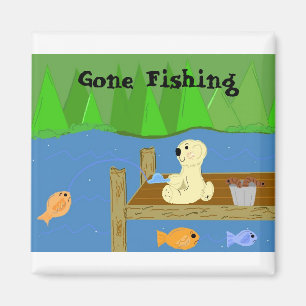 Fischen gegangen magnet