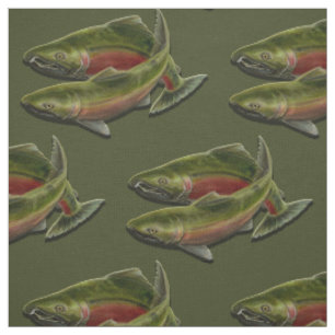 Fischen-Gewebecoho-Lachs-Fisch-Muster-Gewebe Stoff