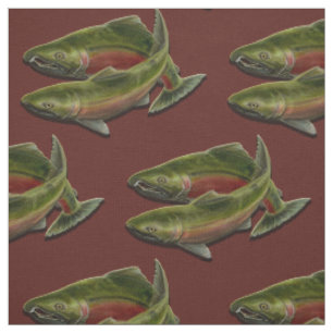 Fischen-Gewebecoho-Lachs-Fisch-Muster-Gewebe Stoff