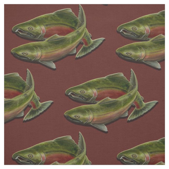 Fischen-Gewebecoho-Lachs-Fisch-Muster-Gewebe Stoff (Muster)