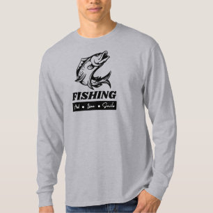 Fischen, Haken, Linie, Lächeln T-Shirt