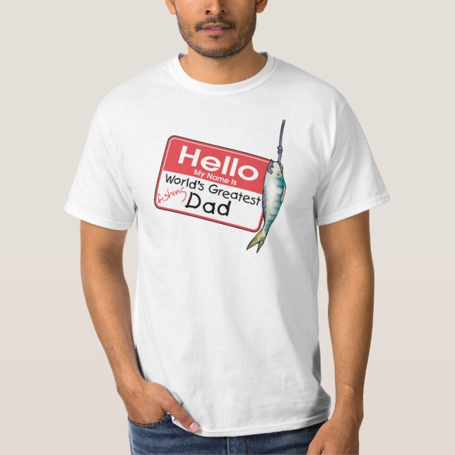 Fischen, Hallo, mein Name ist T-Shirt (Vorderseite)