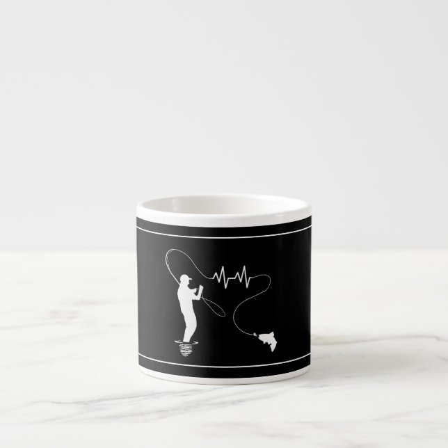 Fischen Heartbeat Man Espresso Cup Espressotasse (Vorderseite)
