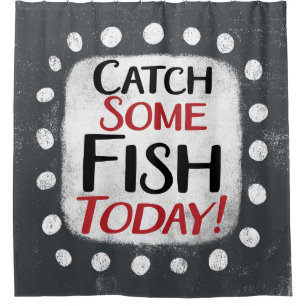 Fischen heute Duschvorhang