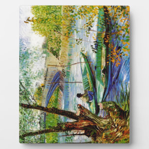 Fischen im Frühling, Vincent van Gogh. Schön fis Fotoplatte