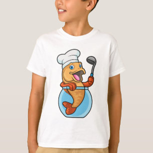Fischen in Glas als Koch mit Soup-Löffel T-Shirt