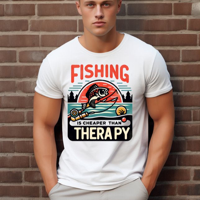Fischen ist billiger als Therapie T-Shirt (Von Creator hochgeladen)