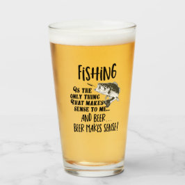 Fischen ist für mich sinnvoll und Bier-Funny-Zitat Glas