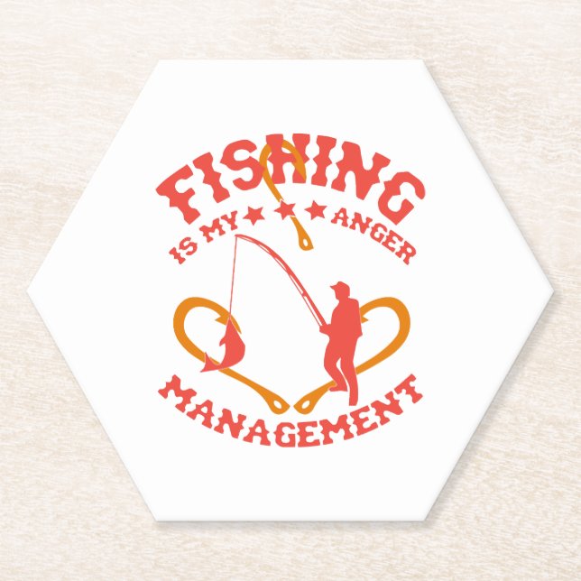 Fischen ist mein Angermanagement Untersetzer (Vorderseite)