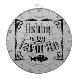 Fischen ist mein Lieblingsziffer Dartscheibe