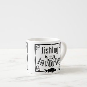 Fischen ist mein Lieblingsziffer Espressotasse