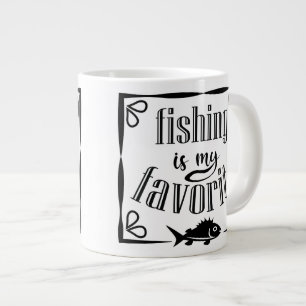Fischen ist mein Lieblingsziffer Jumbo-Tasse