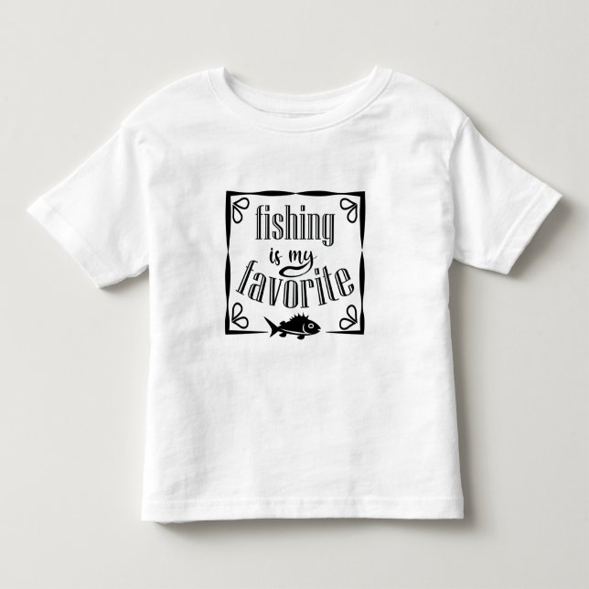 Fischen ist mein Lieblingsziffer Kleinkind T-shirt (Vorderseite)