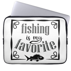Fischen ist mein Lieblingsziffer Laptopschutzhülle