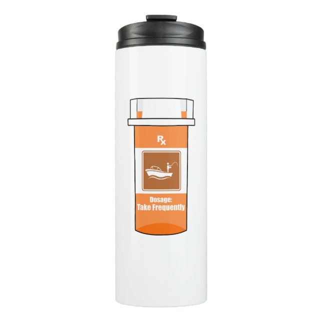 Fischen ist mein Medikament Thermosbecher (Vorderseite)