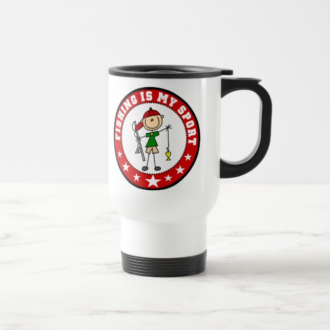 Fischen ist meine Sport-Reise-Tasse Reisebecher (Rechts)