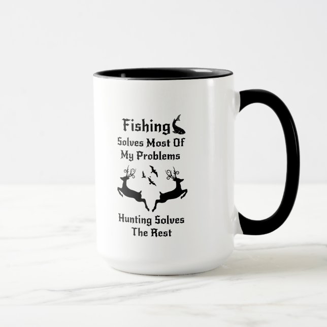Fischen-Jagd-Geschenke für Jäger Tasse (Rechts)