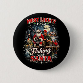 Fischen mit dem Weihnachtsmann Button