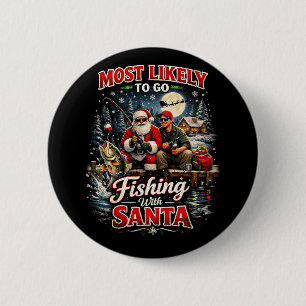 Fischen mit dem Weihnachtsmann Button