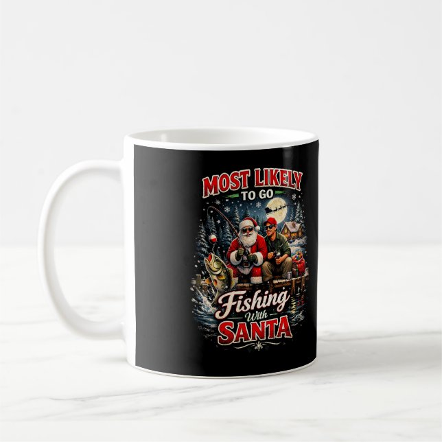 Fischen mit dem Weihnachtsmann Kaffeetasse (Links)