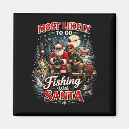 Fischen mit dem Weihnachtsmann Magnet