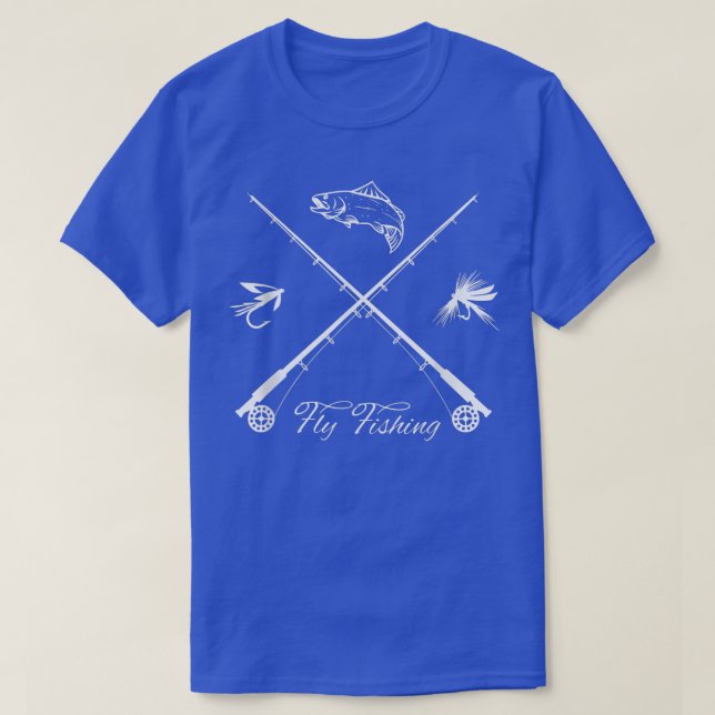 Fischen mit Fliegen T-Shirt (Design vorne)