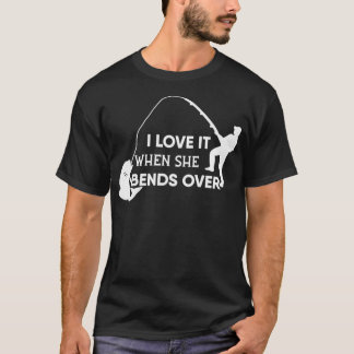 Fischen mit lustigem Sprichwort Liebe ich es, wenn T-Shirt