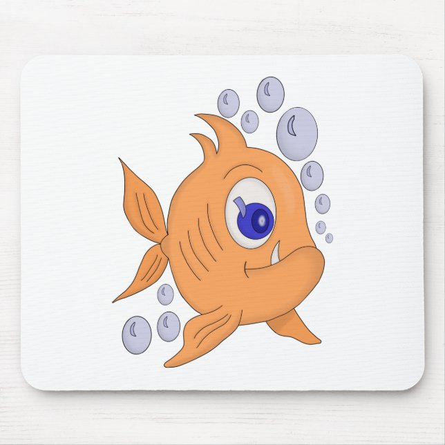 Fischen mit scharfen Zähnen Mousepad (Vorne)