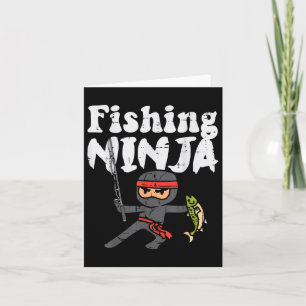 Fischen Ninja Niedlich Fisch Lover Boys Mädchen Ki Karte