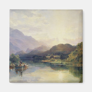Fischen-Party in Loch Achray, mit Blick auf Ben V Magnet
