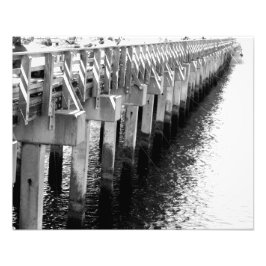 "Fischen-Pier-Bein-" photographischer Druck