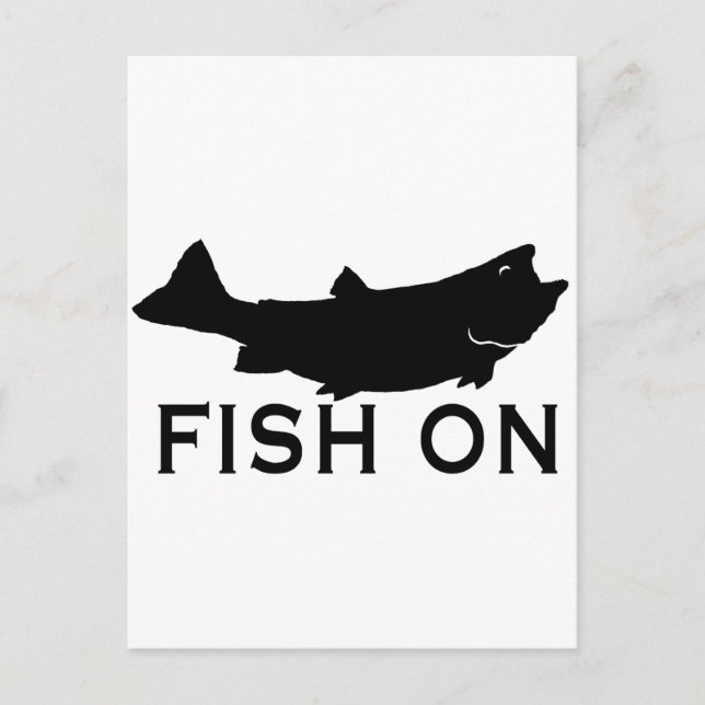 Fischen Postkarte (Vorderseite)