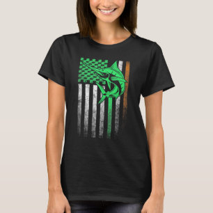 Fischen Schwertfisch Irisch Amerikanische Flagge S T-Shirt