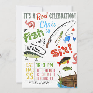Fischen Sechster Geburtstag Einladung