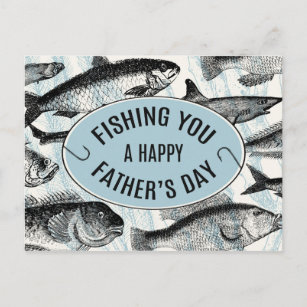 Fischen Sie ein glückliches Vatertag Postkarte