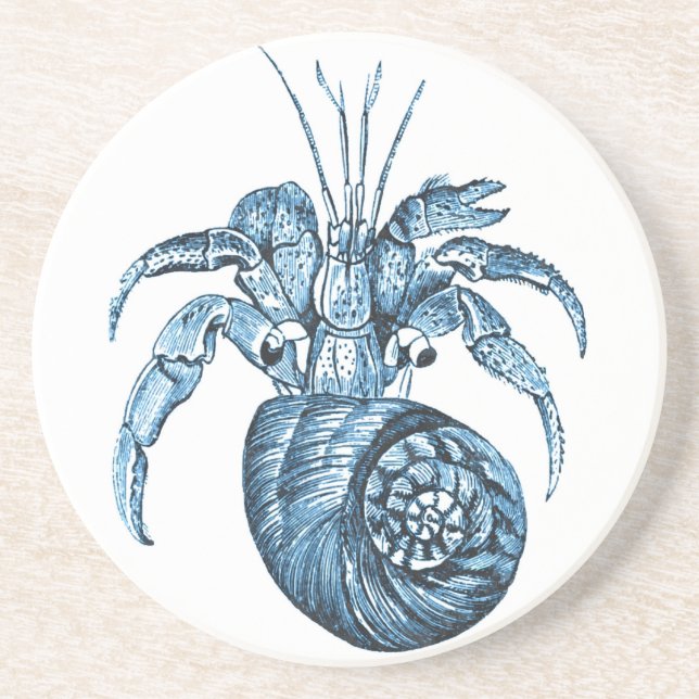 Fischen Sie Strandozeanküstenseeseeblaugeschenke Sandstein Untersetzer (Vorne)