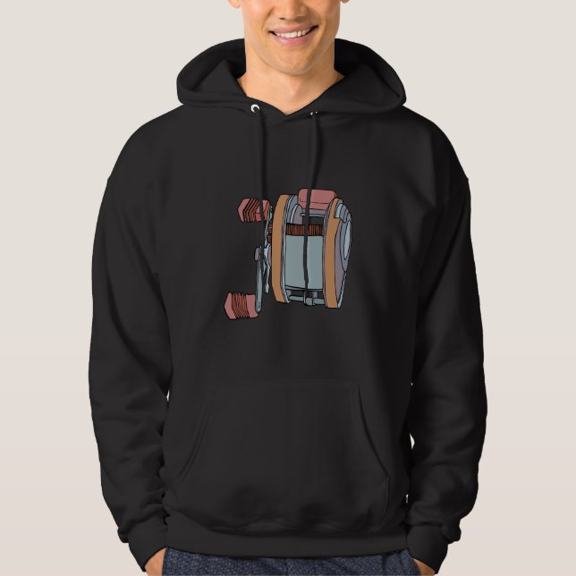 Fischen-Spule Hoodie (Vorderseite)