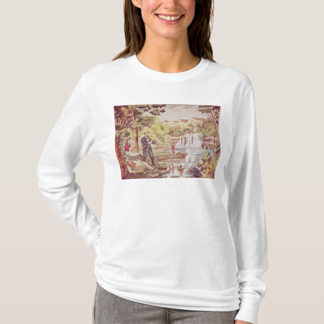 Fischen-Szene T-Shirt (Vorderseite)