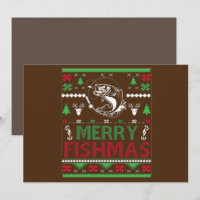 FISCHEN Ugly Christmas Bekleidung Bass Fisch, Merr