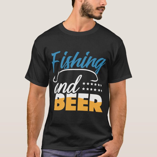 Fischen und Bier T-Shirt (Vorderseite)