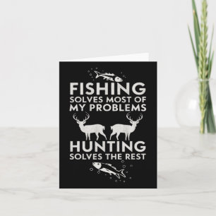 Fischen und Jagd Geschenke Vatertag Spaß Jäger Karte