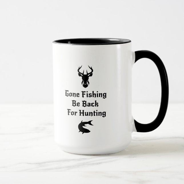 Fischen-und Jagd-lustige Jäger-Geschenke Tasse (Rechts)
