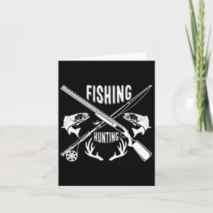 Fischen und Jagen Funny Vatertag Geschenk Karte