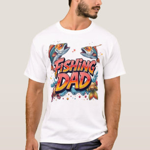 Fischen Vater Glücklicher Vater-Tag Fisch T-Shirt