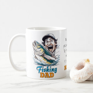 Fischen Vater glücklicher Vater Tag Kaffeetasse