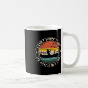 Fischen Vintage Ich kann heute nicht arbeiten, mei Kaffeetasse