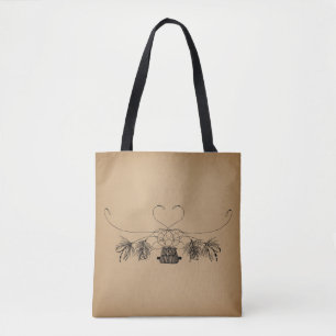 Fischen Vintage Kunst Tasche