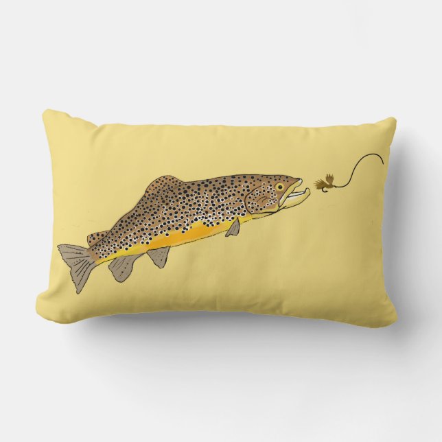 Fischen von Brauner Forelle Lendenkissen (Vorderseite)