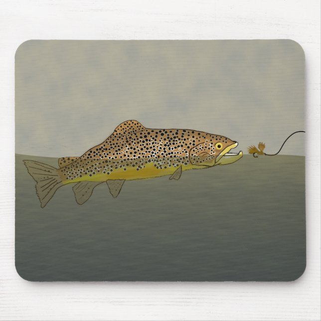 Fischen von Brauner Forelle Mousepad (Vorne)